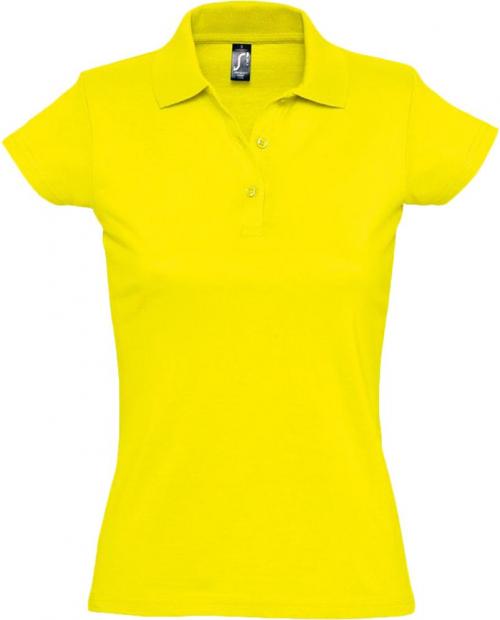 Рубашка поло женская Prescott women 170 желтая (лимонная), размер M