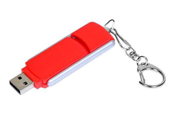 USB 2.0- флешка промо на 8 Гб с прямоугольной формы с выдвижным механизмом