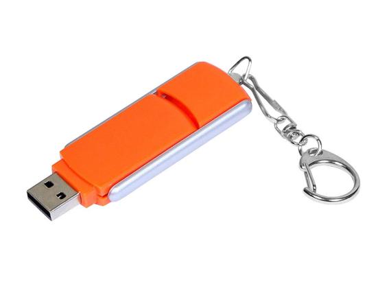 USB 3.0- флешка промо на 32 Гб с прямоугольной формы с выдвижным механизмом