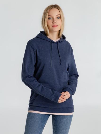 Толстовка с капюшоном унисекс Hoodie, синий меланж, размер 3XL