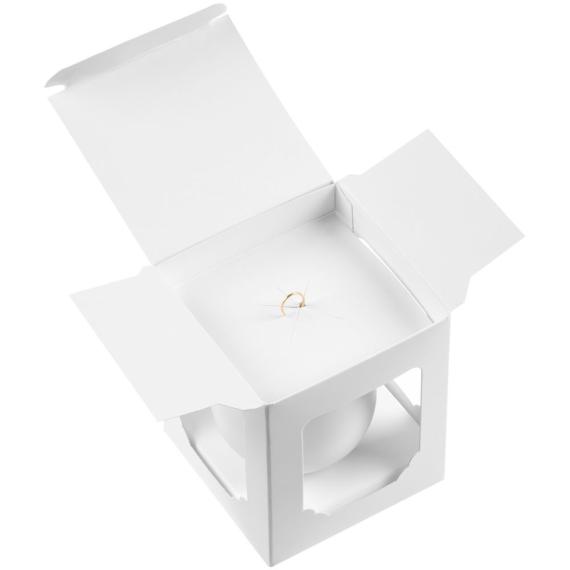 Елочный шар Gala Matt в коробке, белый, 8,5 см