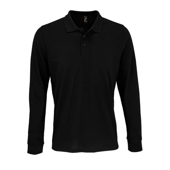 Рубашка поло с длинным рукавом Prime LSL, черная, размер XS