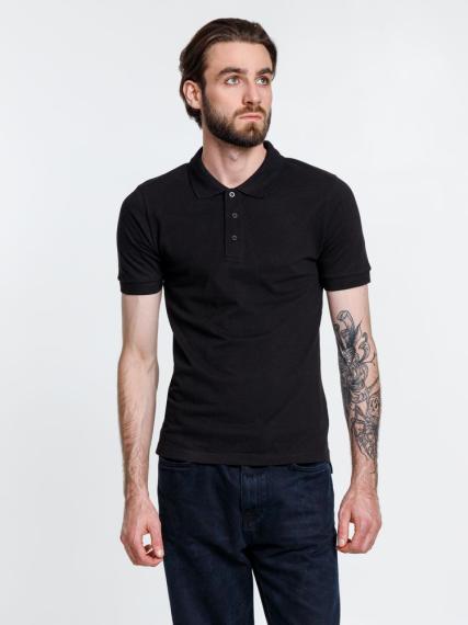 Рубашка поло мужская Adam, черная, размер XXL