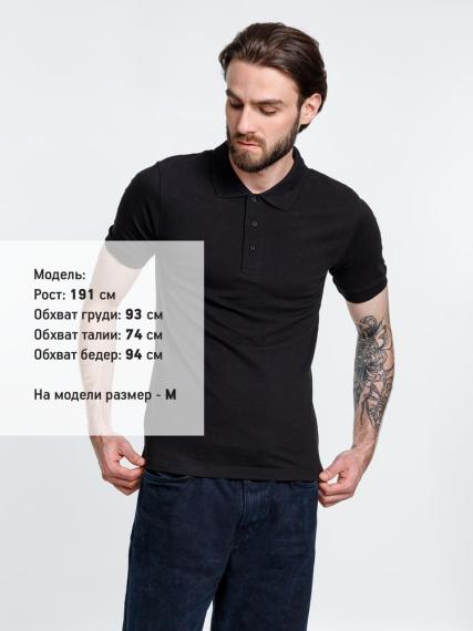 Рубашка поло мужская Adam, черная, размер L