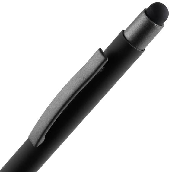 Ручка шариковая Atento Soft Touch Stylus со стилусом, черная