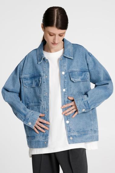 Куртка джинсовая O2, голубая, размер 3XL/4XL