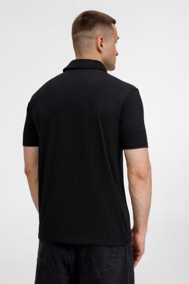 Рубашка поло унисекс Senti, черная, размер S