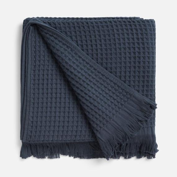 Плед вафельный Elenglect, темно-серый