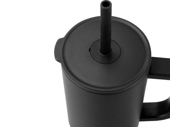 Герметичная термокружка «Brady» с силиконовой трубочкой, переработанная сталь, 900 мл