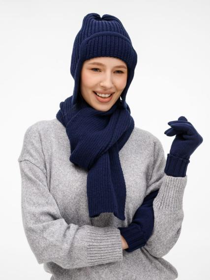 Шапка-ушанка Catch Match, темно-синяя