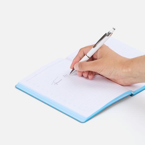 Ручка шариковая Chromos Soft Touch, белая