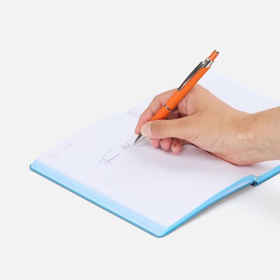 Ручка шариковая Chromos Soft Touch, оранжевая