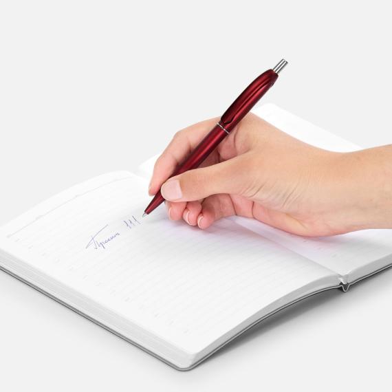 Ручка шариковая Bright Spark, красный металлик