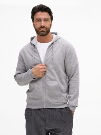 Толстовка унисекс Stone серый меланж, размер 3XL