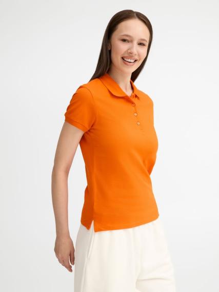 Рубашка поло женская People 210 оранжевая, размер S