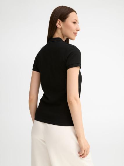Рубашка поло женская People 210 черная, размер M