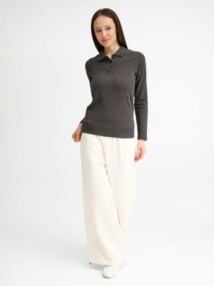 Рубашка поло женская с длинным рукавом Perfect LSL Women черный меланж, размер M