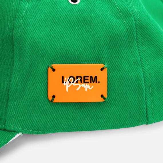 Бейсболка Classic 2.0, ярко-зеленая с белым кантом