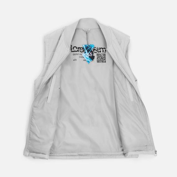 Жилет унисекс Warmbridge, светло-серый, размер S