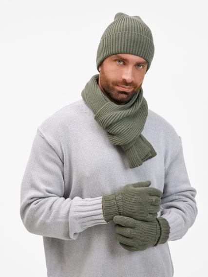 Шапка Catch Match без помпона, зеленая (полынь)