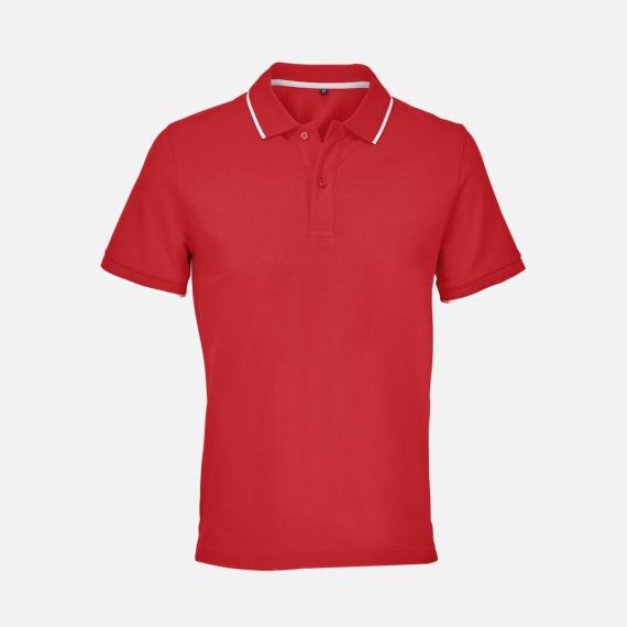 Рубашка поло унисекс Palermo, красная с белым, размер XS