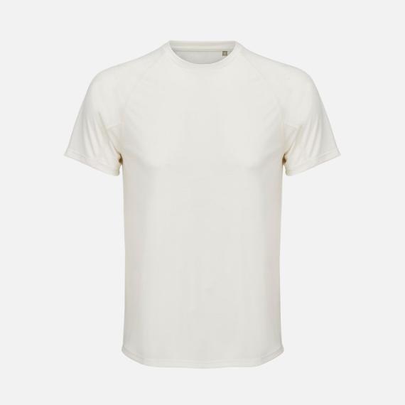 Футболка спортивная унисекс Vortex, молочно-белая