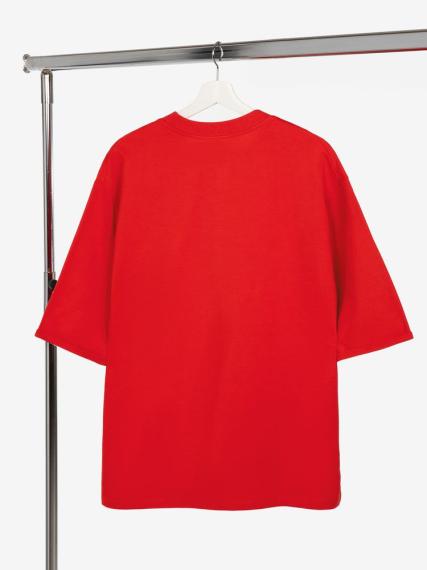 Футболка оверсайз унисекс Kosmos 2.0, красная (алая), размер XS/S