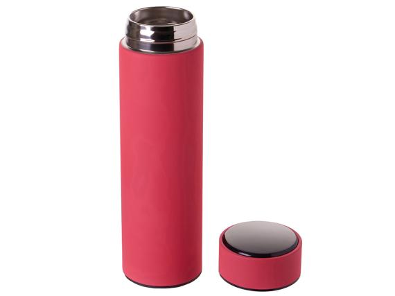 Термос FAMILY MARK LED, индикатор, soft touch