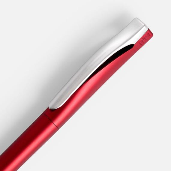 Ручка шариковая Pin Silver, красный металлик