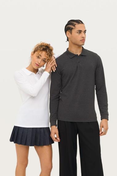 Рубашка поло мужская с длинным рукавом Perfect LSL Men красная, размер XL