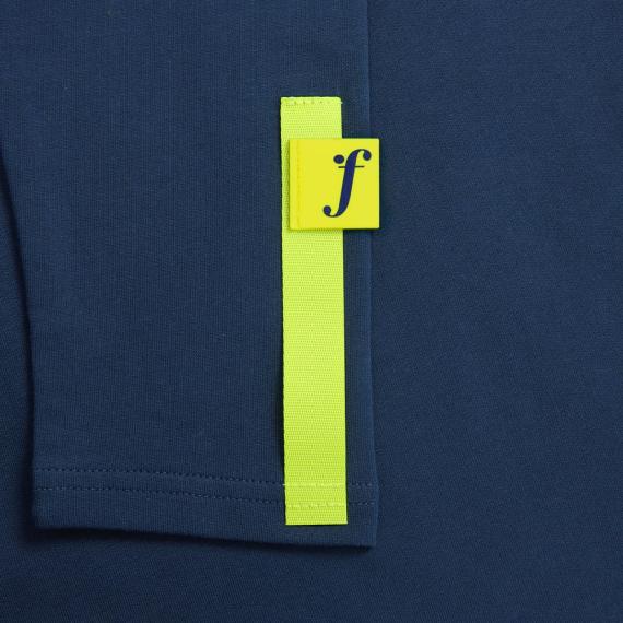 Футболка оверсайз с двойным рукавом Kosmos, темно-синяя, размер XS/S