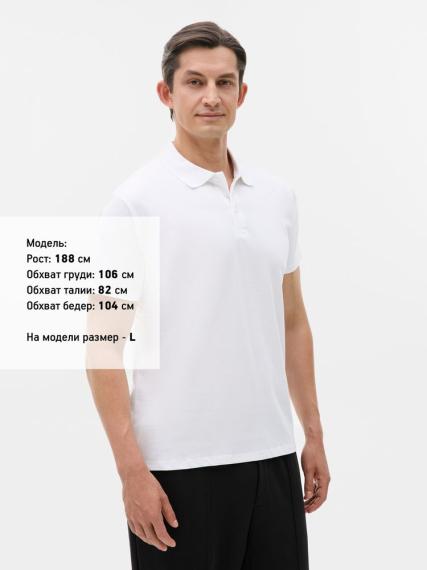 Рубашка поло мужская Prescott men 170 белая, размер M