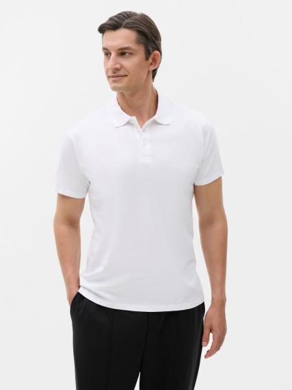 Рубашка поло мужская Prescott men 170 белая, размер M