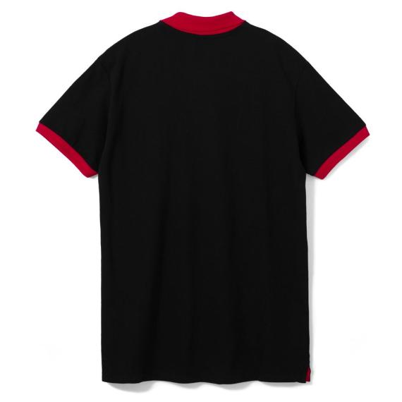 Рубашка поло Prince 190 черная с красным, размер S