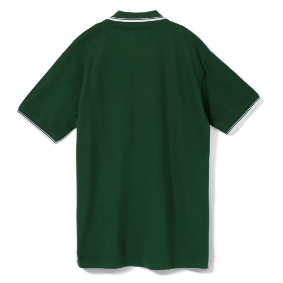 Рубашка поло мужская с контрастной отделкой Practice 270, зеленый/белый, размер L