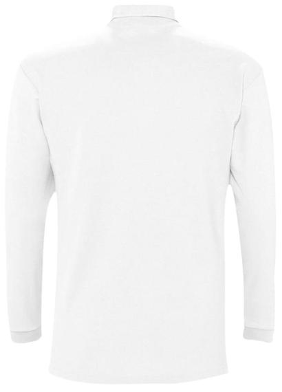 Рубашка поло мужская с длинным рукавом Winter II 210 белая, размер M