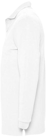 Рубашка поло мужская с длинным рукавом Winter II 210 белая, размер XL